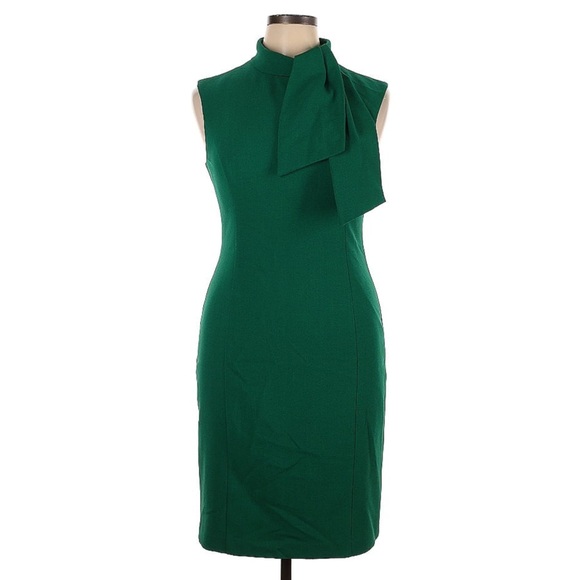 Harper Rose Dresses & Skirts - Harper Rose Kelly Green Fitted Bow Tie Wiggle Sheath Dress 14 Retro Plus Size